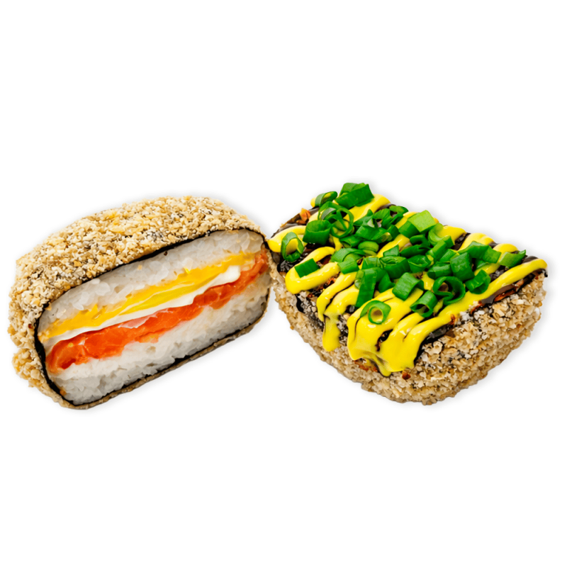 Суші-бургер з лососем