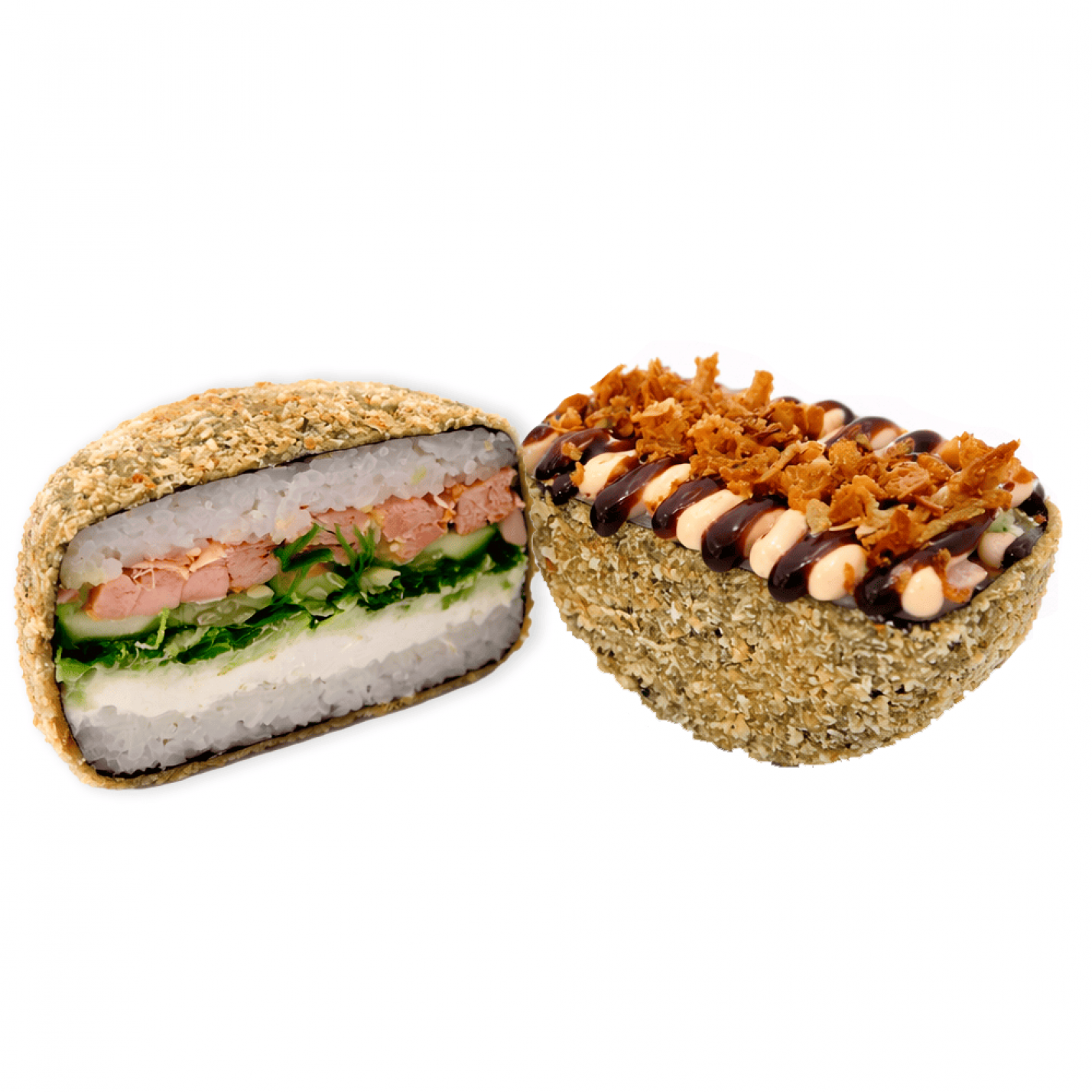 Суші-бургер зі смаженим тунцем