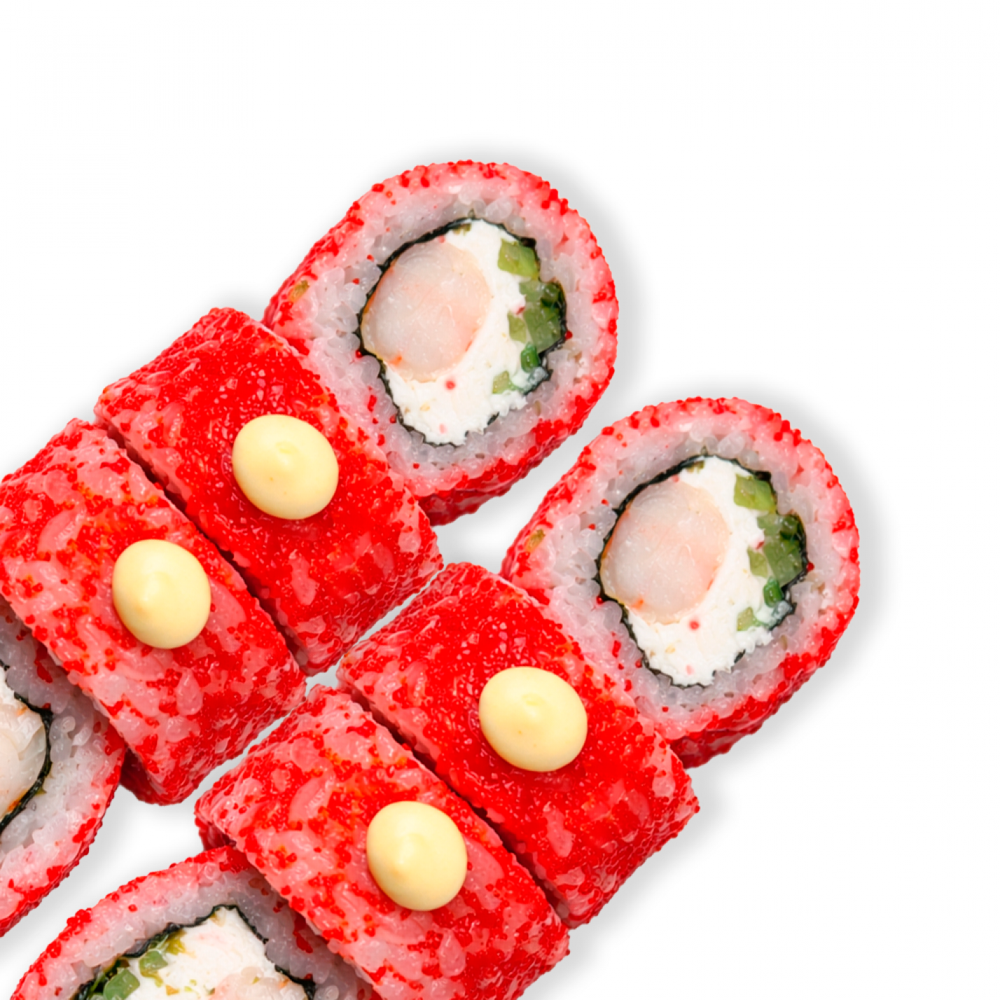 Филадельфия в икре тобико