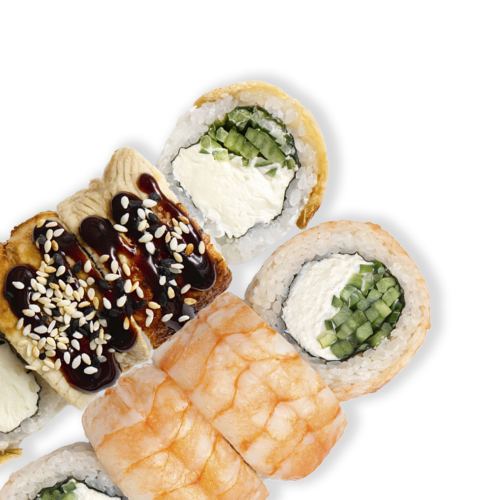 Філадельфія мікс з вугром та креветками