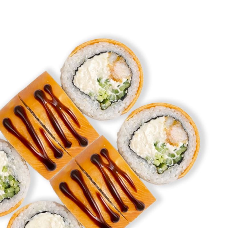 Рол сирний з креветкою темпура