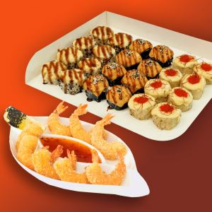 Акція сет Запечений + Креветки в темпурі у подарунок