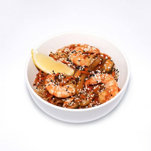 Фунчоза з міксом морепродуктів та соковитими соусами