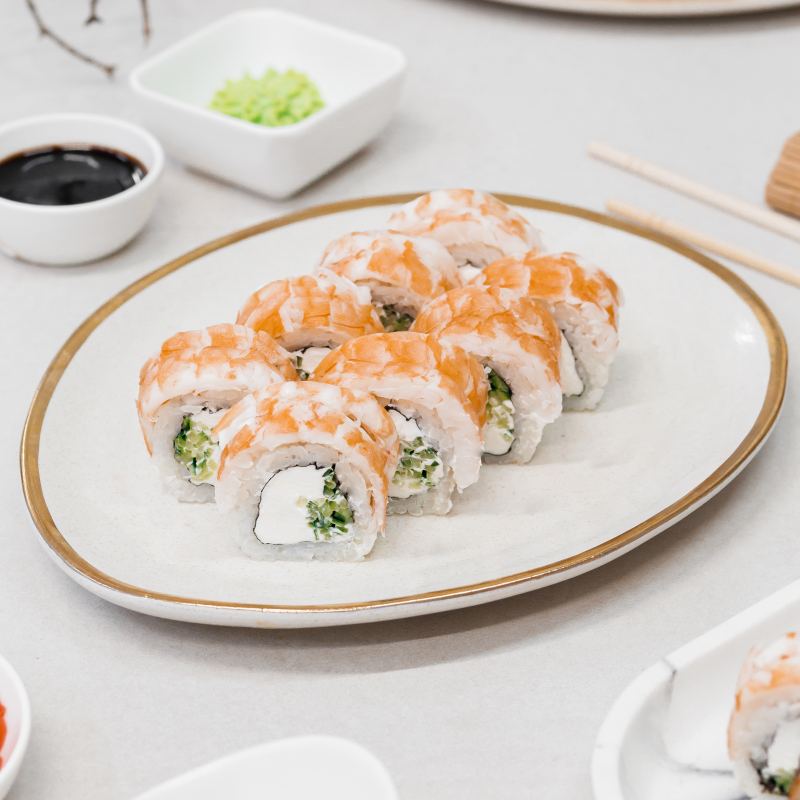 Філадельфія з креветкою зверху