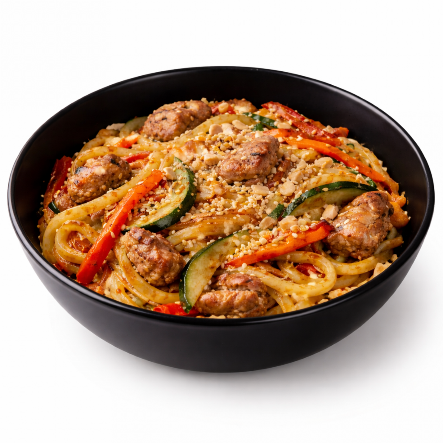 Удон со свининой и овощами