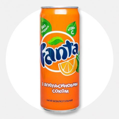 Напій Fanta 0.33 л. ж/б Напій Fanta 0.33 л. ж/б
